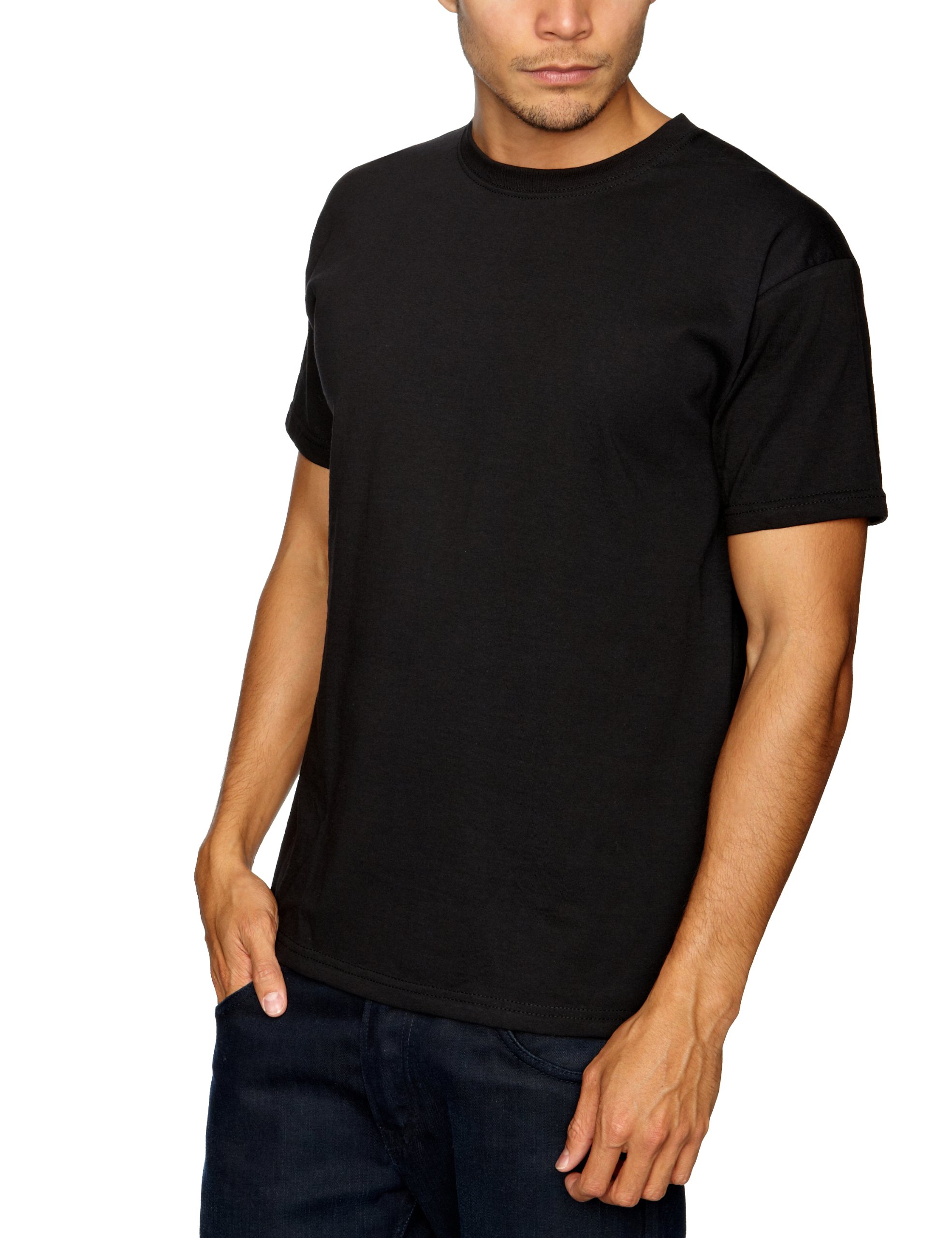 Fruit of the Loom 3 Pack Super Premium Men's T-Shirt Black/White/Heather Medium
