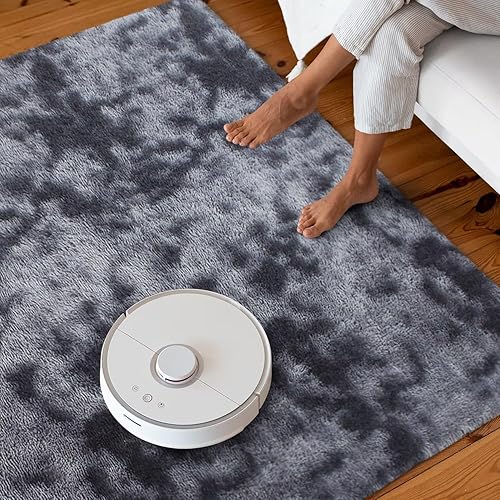 Miniatura 83 de Vafodo Alfombras de área para dormitorio esponjoso, alfombra de sala de estar, 9 x 12 pies, suave y esponjosa, alfombra de área rosa sólido