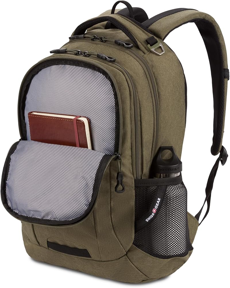 Amazon.com: SwissGear 5505 Cecil 16” Laptop Backpack Olive – Daily
