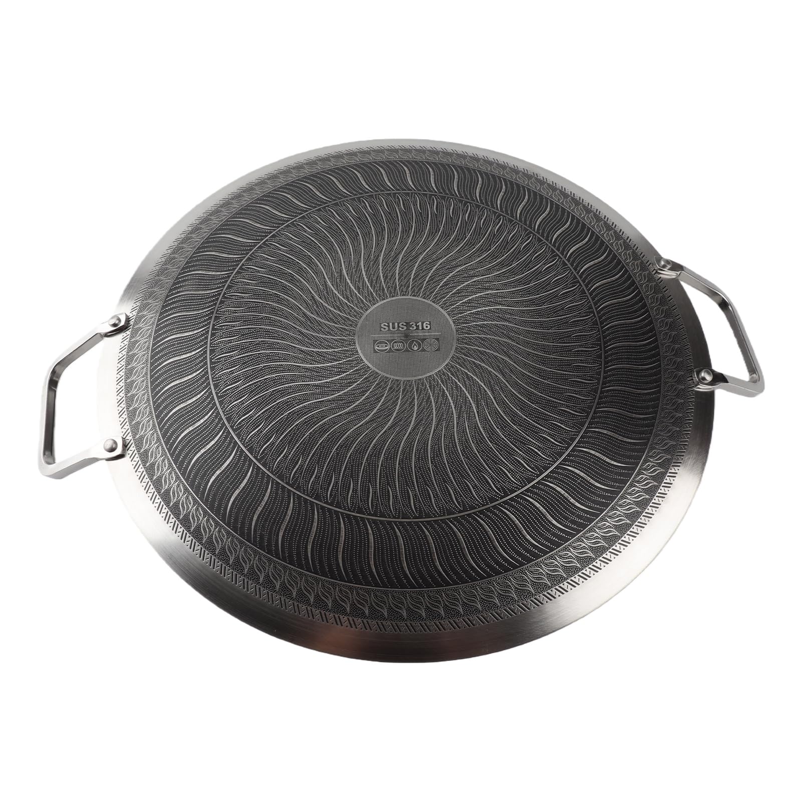 Poêle à Barbecue Coréenne en Acier Inoxydable Antiadhésive pour 4