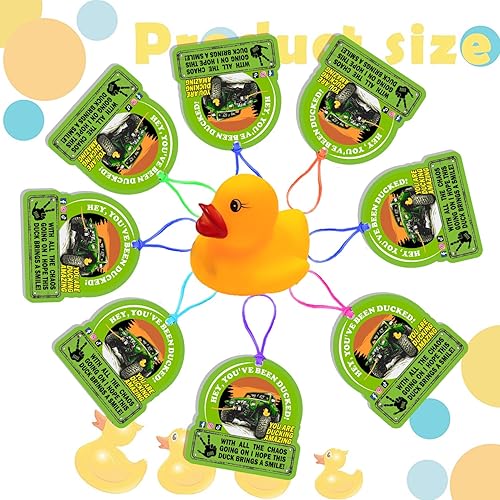 Miniatura 5 de Etiquetas de pato de pato, paquete de 35 etiquetas de juego, azul claro, tarjeta de 2.52 x 2.44 pulgadas con agujero redondo y bandas de goma,