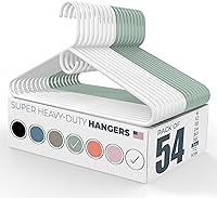 Vista 22 de Neaties Perchas de ropa súper resistentes, paquete de 20 (24 unidades), fabricadas en los Estados Unidos, capacidad de 10 libras, perchas