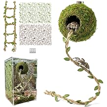 Magnetic Jumping Spider Accessories-Moss Hideout with Rope & Bridge