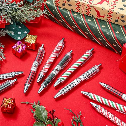 Miniatura 7 de Tenceur 100 bolígrafos de Navidad, bolígrafos de tinta de gel de Navidad, bolígrafos novedosos de Navidad a granel, bolígrafo temático de Navidad,