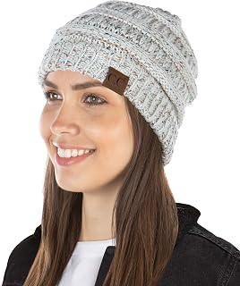 Funky Junque Exclusives Womens Beanie Solid Ribbed Knit Hat Warm Soft Skull Cap