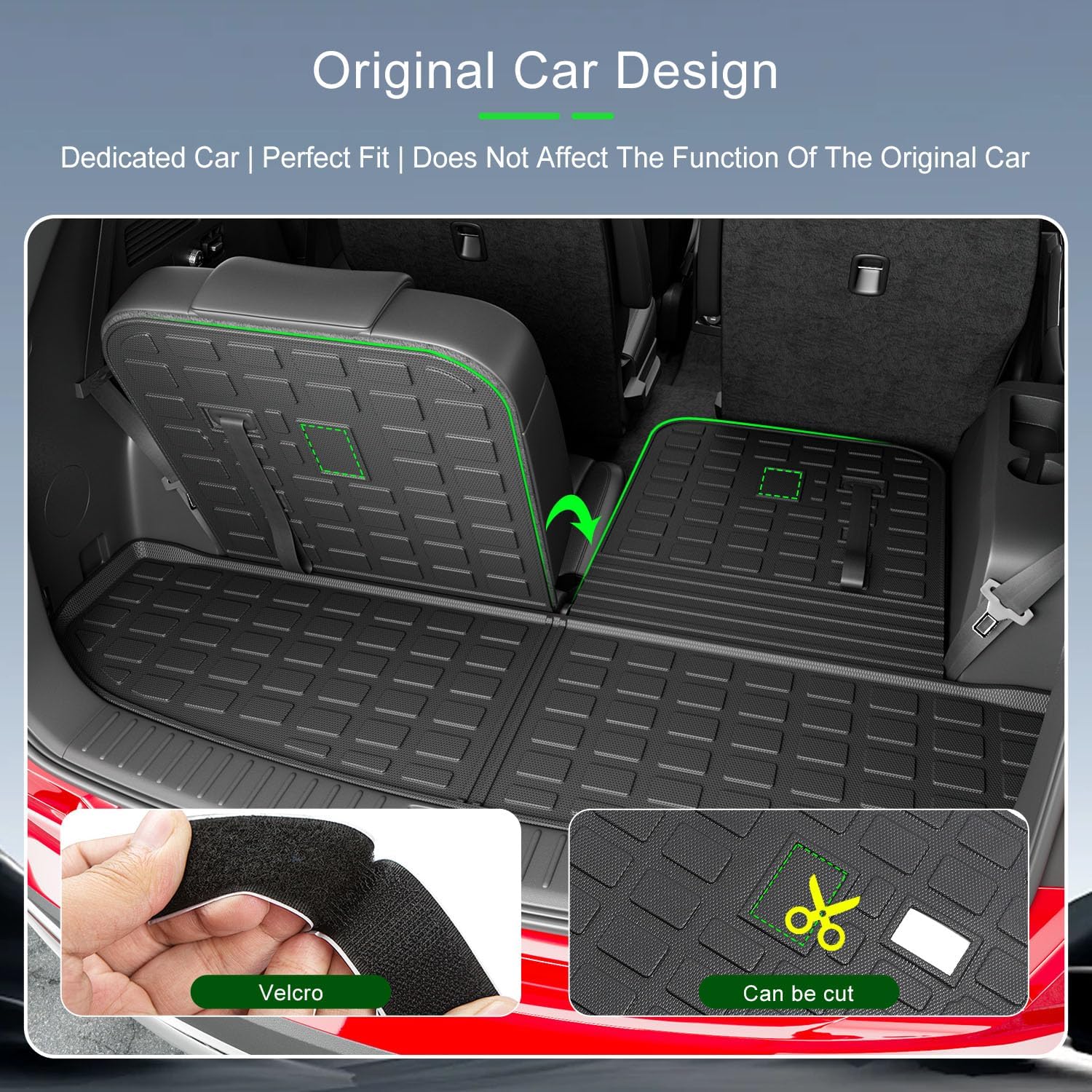 Cargo Mat Compatible with 2021-2026 Kia Sorento Cargo Liner Trunk Mat Backrest Trunk Liner Replacement for 2021-2026 Kia Sorento Accessories - Image 2