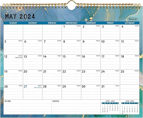 Calendario de pared 2024-2026  mayo 2024  abril 2026, calendario de 2 años 2024-2026, 14.57 x 11.42 pulgadas, calendario 2024 24 meses, calendario