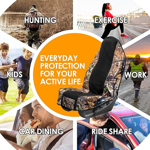 Miniatura 3 de Mossy Oak - Funda protectora de toalla para asiento de automóvil, protege los asientos del sudor, la suciedad, los perros, los niños material