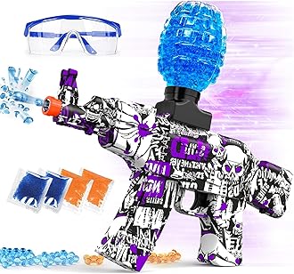 Electric Gel Ball Blaster, High-Speed Gelfire Blaster for Orbeez with Eyewear, Splatter Ball Toys for Outdoor Shooting Game Party Gift Ages 14 & Up - Purple Sentinel