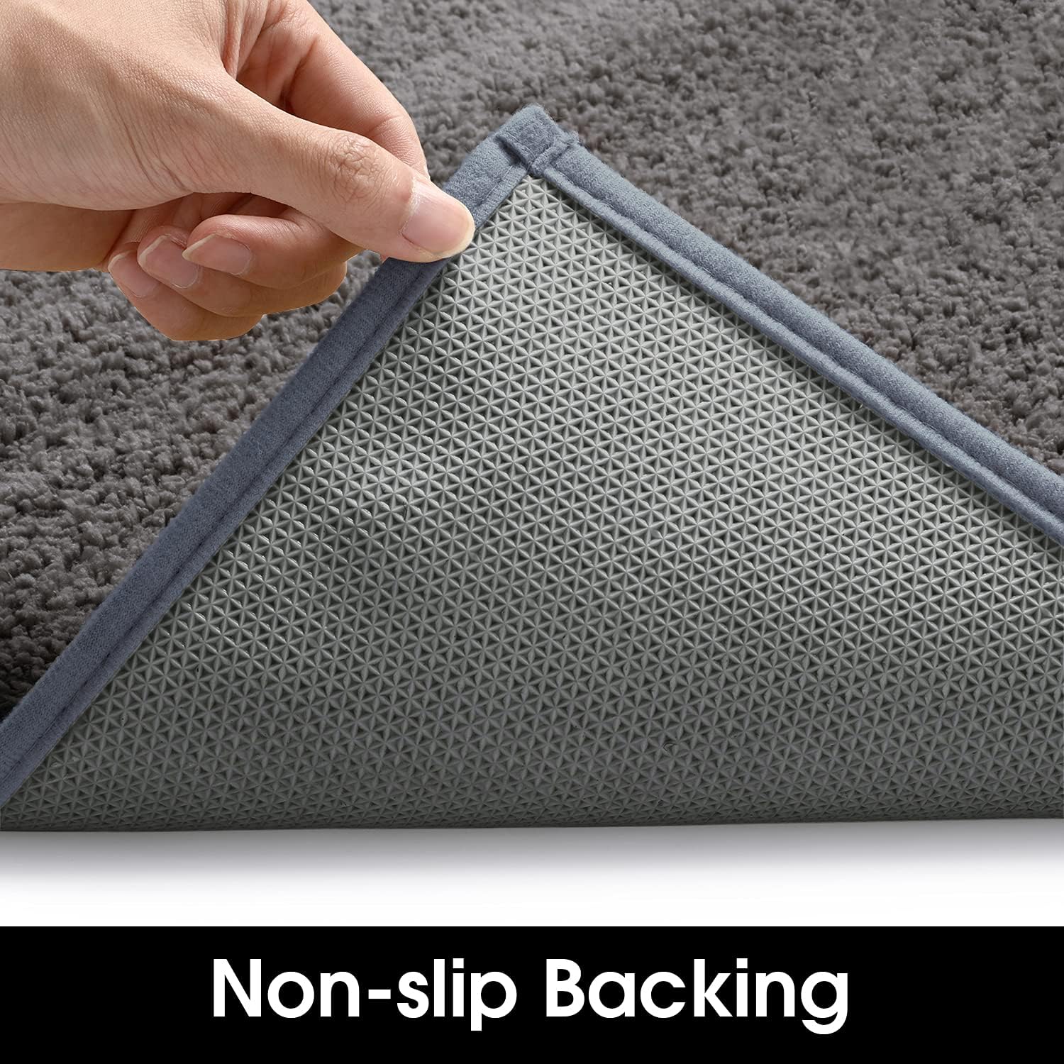HOMEIDEAS Door Mats Indoor, 24"x36" Super Absorbent Non Slip Rugs for Entryway, Front Back Welcome Doormat Dirt Trapper (Grey)
