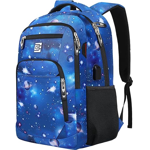 Laptop Backpack,Business Travel Anti Theft Slim Durable Laptops Backpack with USB Charging Port,Water Resistant College Computer Bag for Women & Men Fits 15.6 Inch Laptop and Notebook-Dreamy Blue