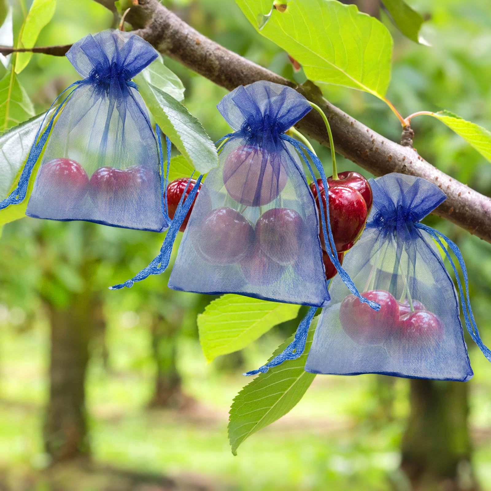 Sacchetti Organza 10x15cm Blu Navy - 50 Pezzi Con Coulisse, Per Regali, Matrimoni, Caramelle - Foto 4