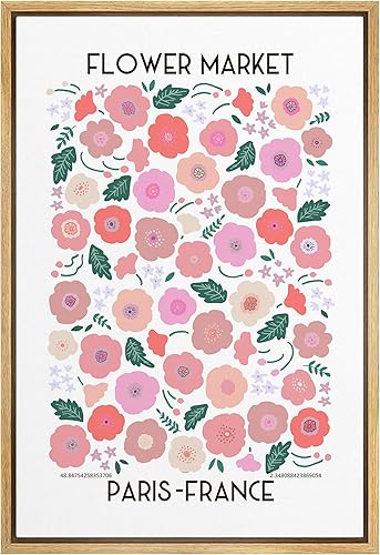 Miniatura 40 de MUDECOR Impresión en Lienzo Enmarcado Arte de Pared Azul Rosa Naranja Geométrico Bauhaus Collage Formas Abstractas Ilustraciones Bellas Artes