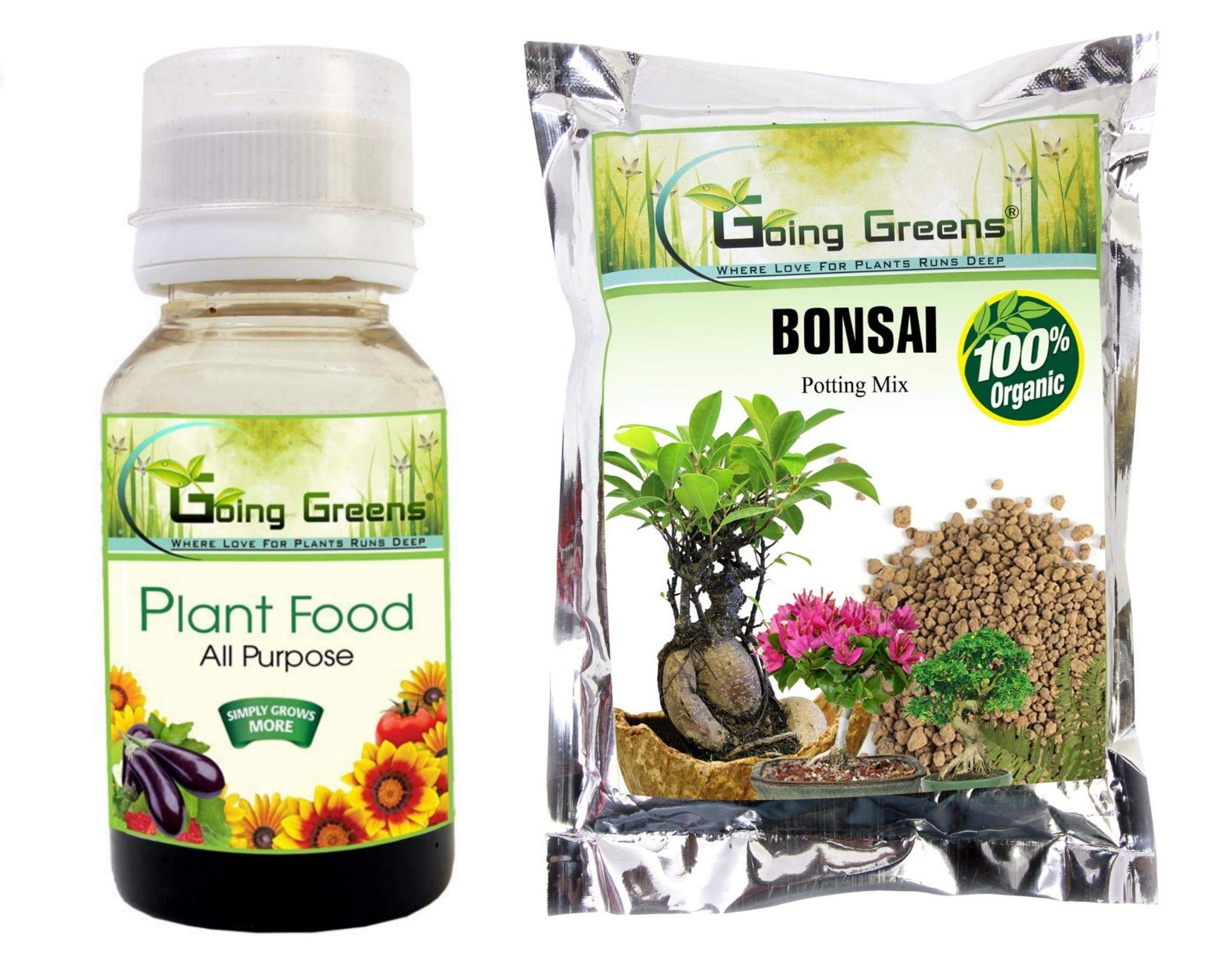 Going Greens Combo of All Purpose Organic Plant Food Plant Growth Booster 50ML and Bonsai Potting Mix 5Kg (PlantFood+Bosai5Kg) (B085SV3GV4) Amazon Price History, Amazon Price Tracker