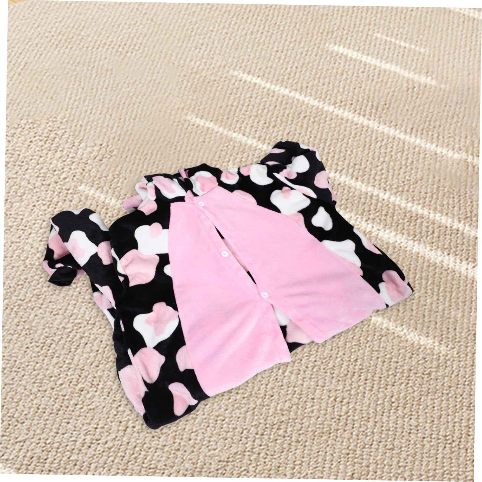 Pijama Entero Unisex de Vaca de Peluche Diseño Grueso para Invierno Ropa de Dormir de Franela Disfraz Animal para y Halloween XL