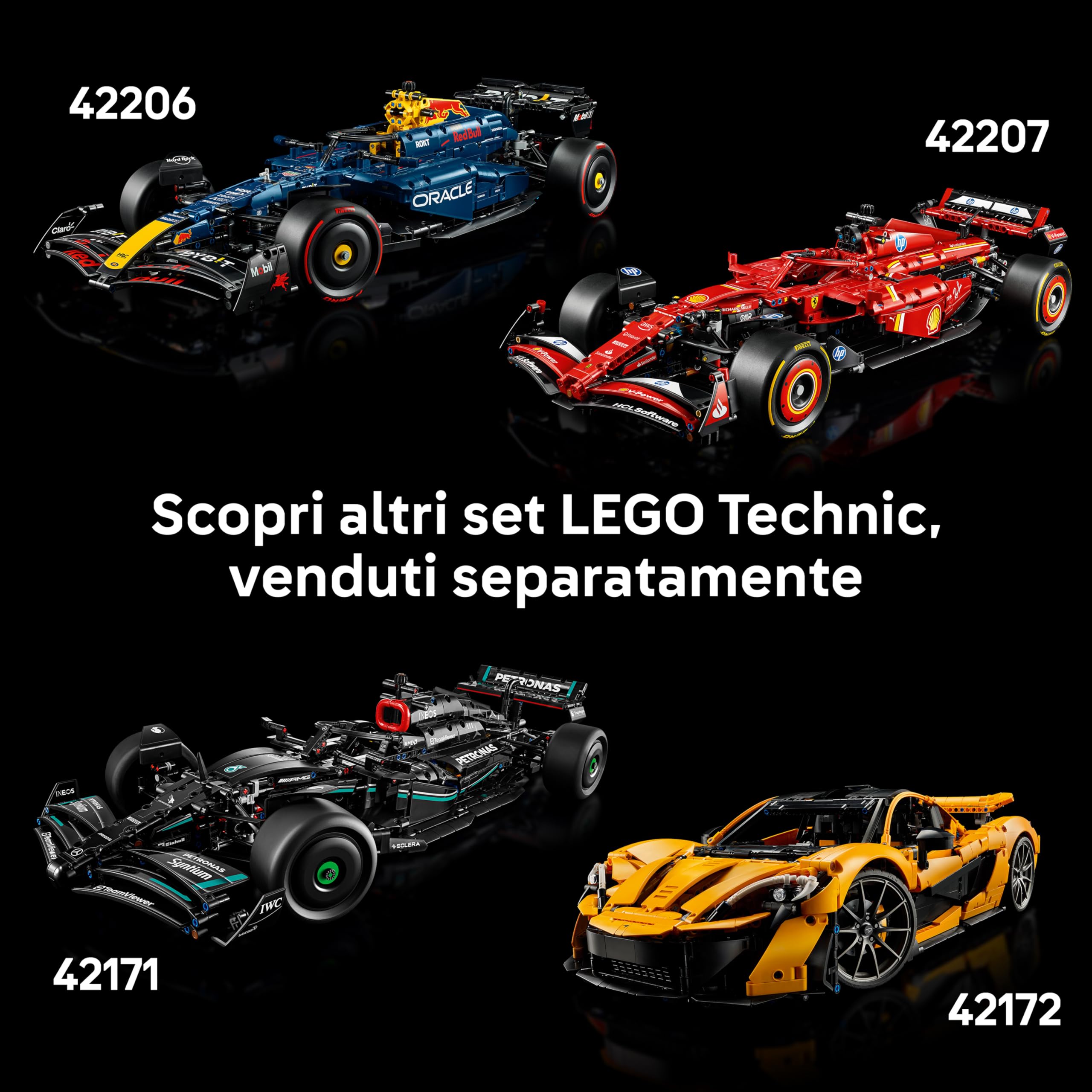 LEGO Technic Auto McLaren MCL39 F1 - Kit Modellismo per Adulti - Set da Collezione Macchina da Formula 1 con Motore V6, Differenziale e DRS - Idea Regalo per Appassionati di Corse e Motorsport - 42228