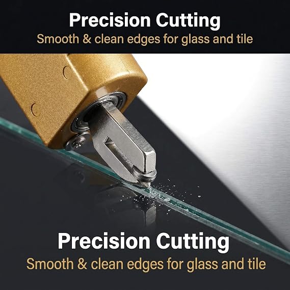 Circle Glass Cutter - Adjustable Compass Cutter with Suction Cup for Glass, Tile, Mirror Cutting (2.8-15.7 Inch)