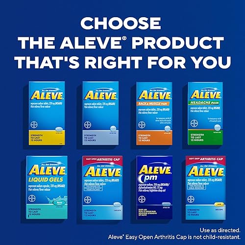 Miniatura 6 de Aleve PM Sleep Aid Plus - Cápsulas para aliviar el dolor, naproxeno sódico y difenhidramina HCl, nocturno, 120 unidades