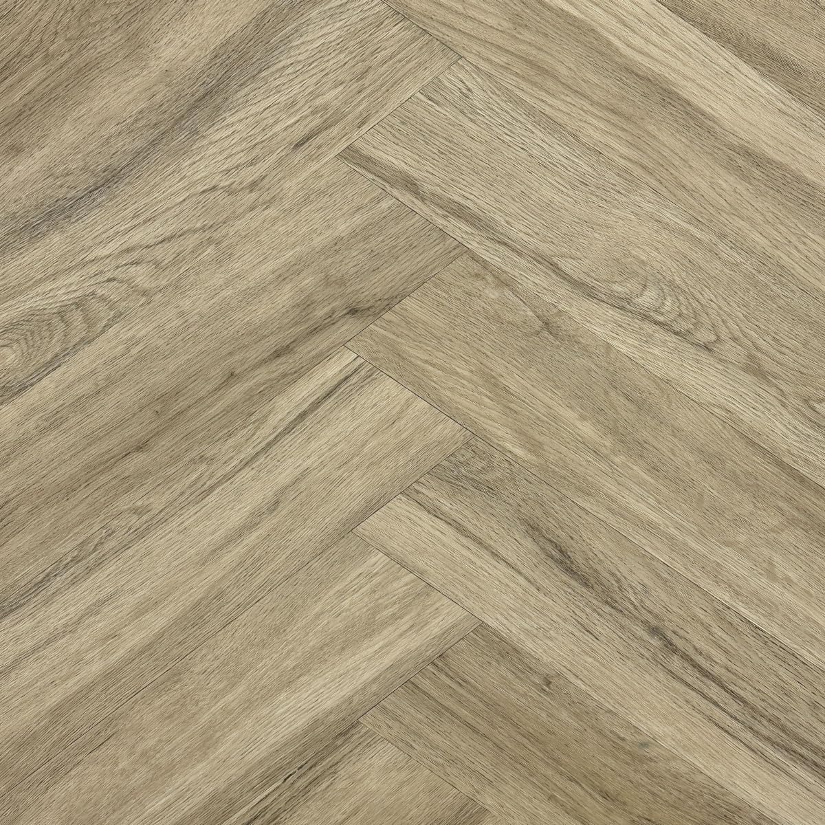 EstSym Limed Oak Wood Effect Glue Down LVT Flooring - Herringbone (2.5mm) For Domestic & Commercial Use, Suitable For Underfloor Heating Covers 1.36sqm
