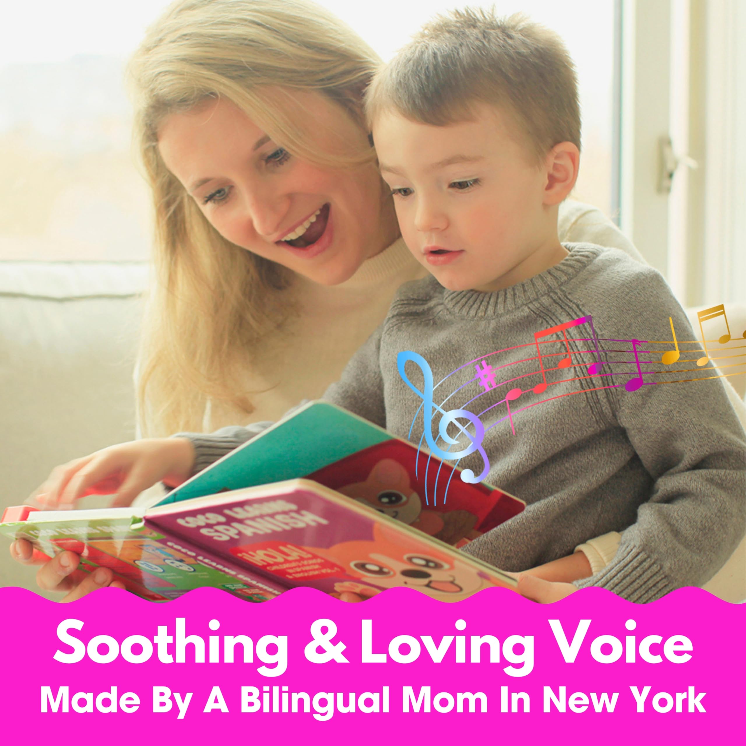 Coco Learns Spanish | Hiszpańska książka muzyczna i dwujęzyczna zabawka dla małych i niemowląt; Libros en Español para Niños; Hiszpańska książka dla niemowląt i książka dla dzieci; Nauka hiszpańskiego