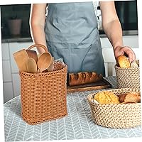Vista 9 de Angoily Cesta colgante para utensilios de cocina, maceta de plástico, cestas de plástico para colgar en la pared, cesta pequeña para colgar