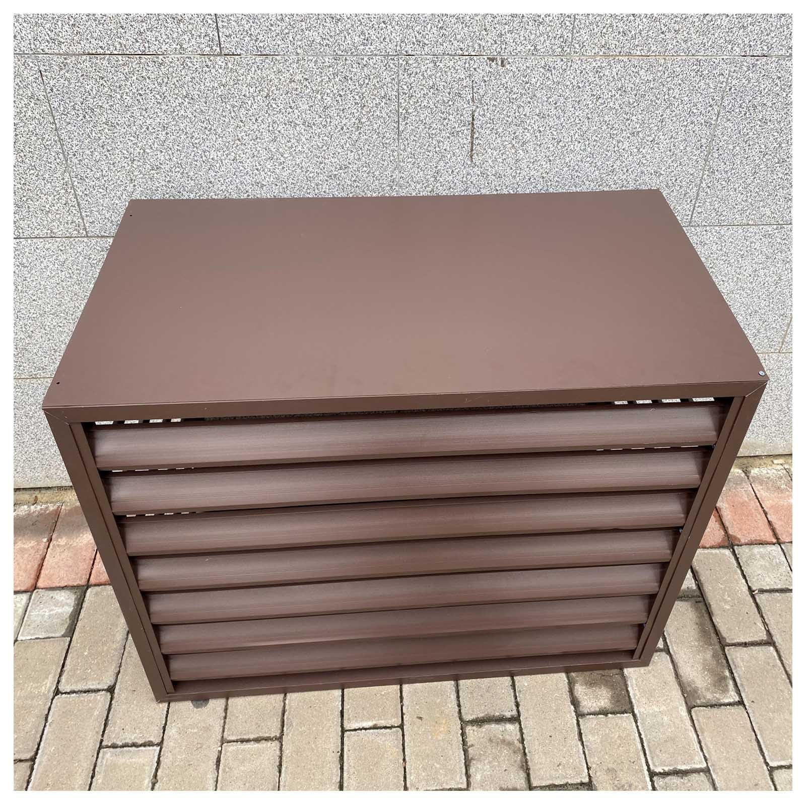 AYCDL Durable Air Conditioner Fence Privacy Screen with Anti-Corrosion Coating for Outdoor Unit Protection and Plant Display,Brown-110x60x80cm