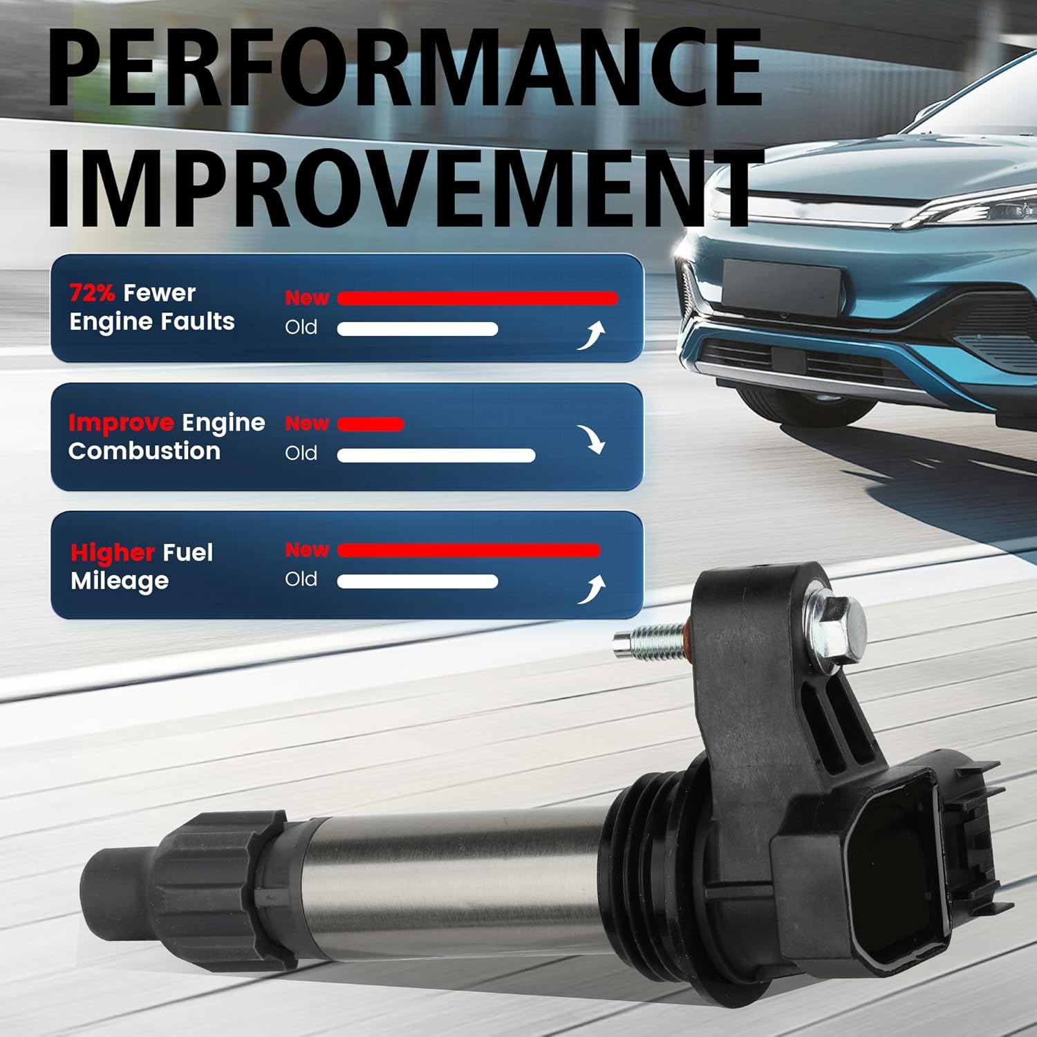 Pack 6 Ignition Coil with 6 Iridium Spark Plug 2010 2012 2013 2014 2015 2016 for Buick for Chevy for Cadillac Malibu Allure Enclave ATS CTS SRX STS Camaro Impala Terrain 3.6 V6 for UF569 12618542