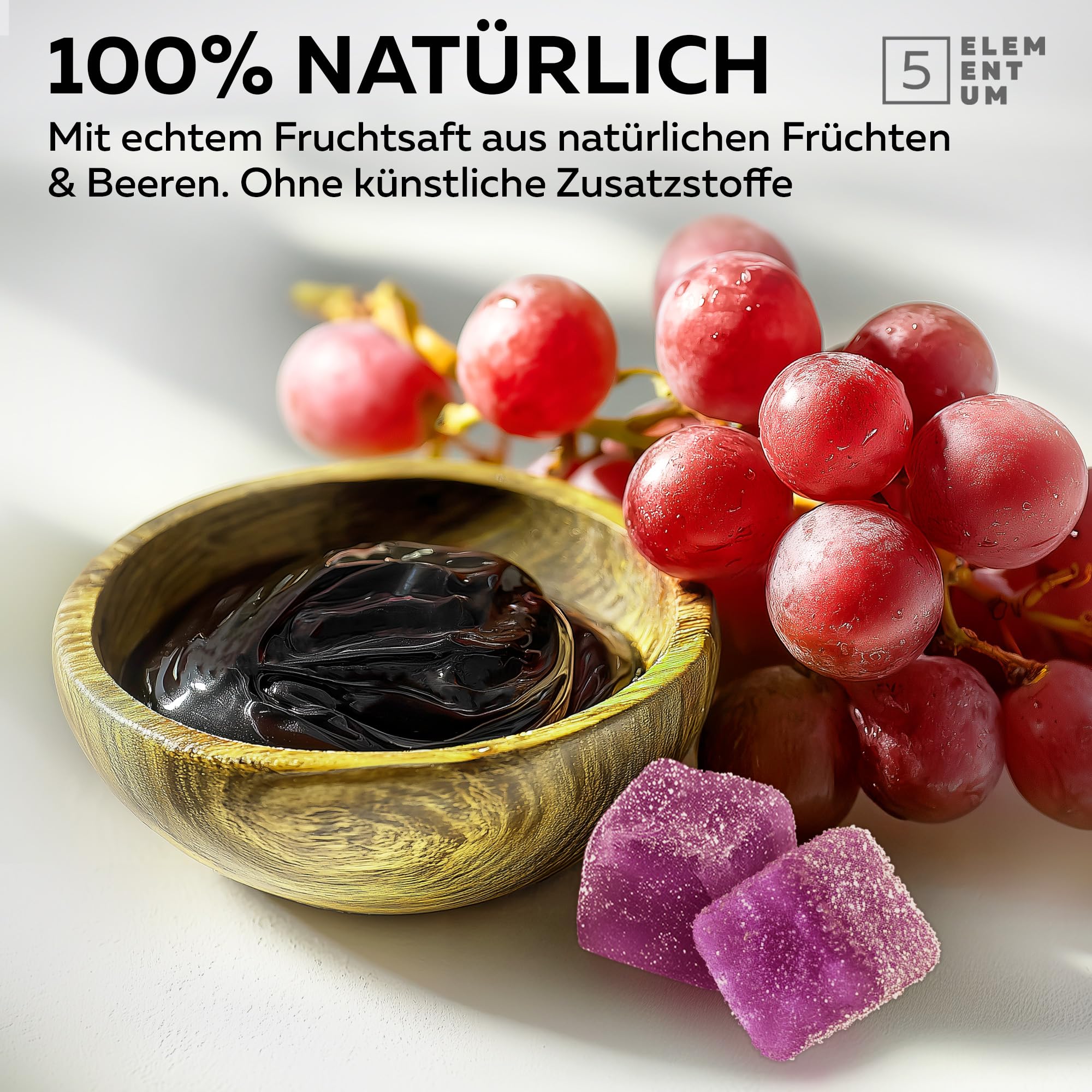 Original Shilajit Gummies 2200 mg – 90 Stück Premium Mumijo Gummies mit Löwenmähne, Reishi, Chaga & Cordyceps aus dem Himalaja – Für Energie & Vitalität – Mit Traubengeschmack