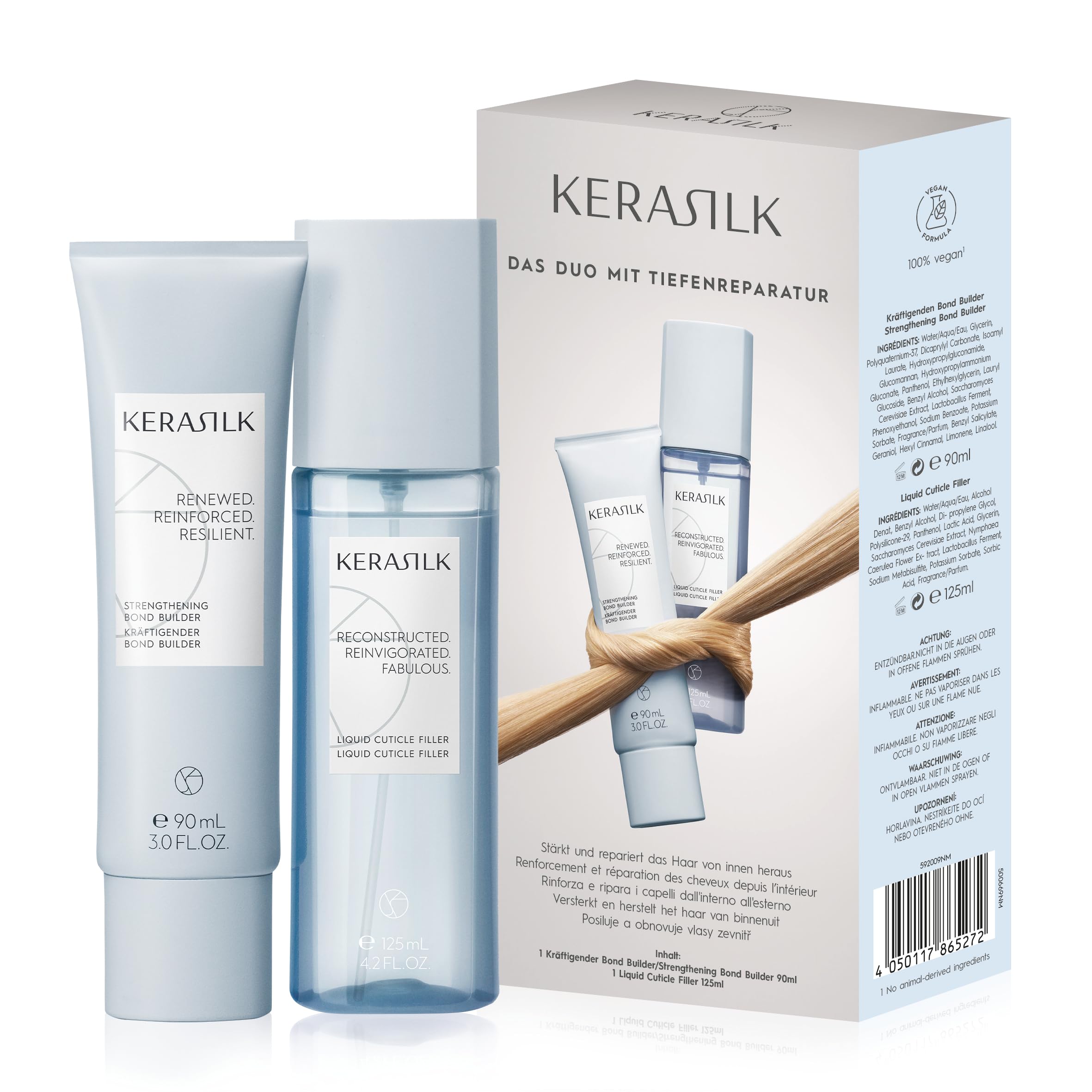 Kerasilk Deep Bond Repair Duo Set, White, 215 ml (Pack of 1)