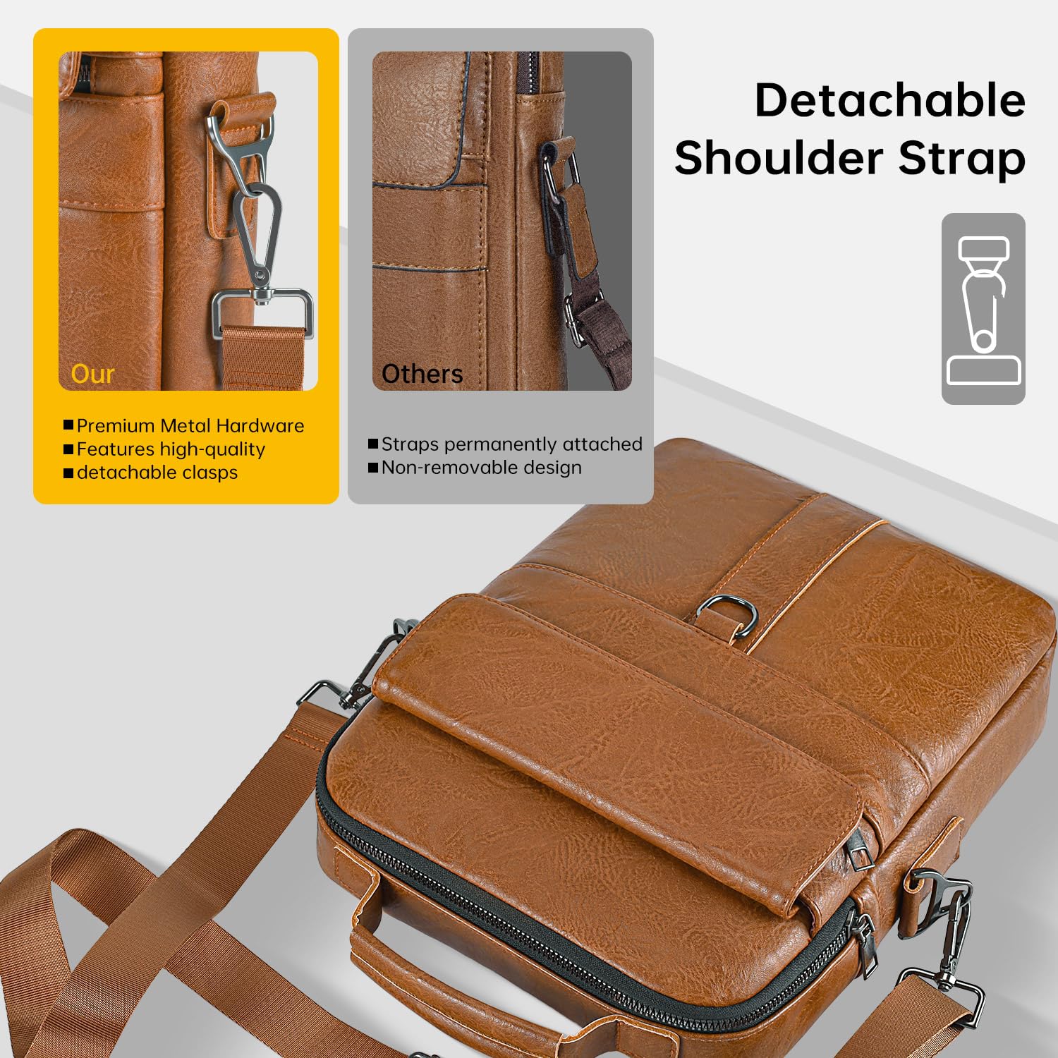 iPad-Tragetasche aus Leder, 27,9 - 33 cm (11 - 1