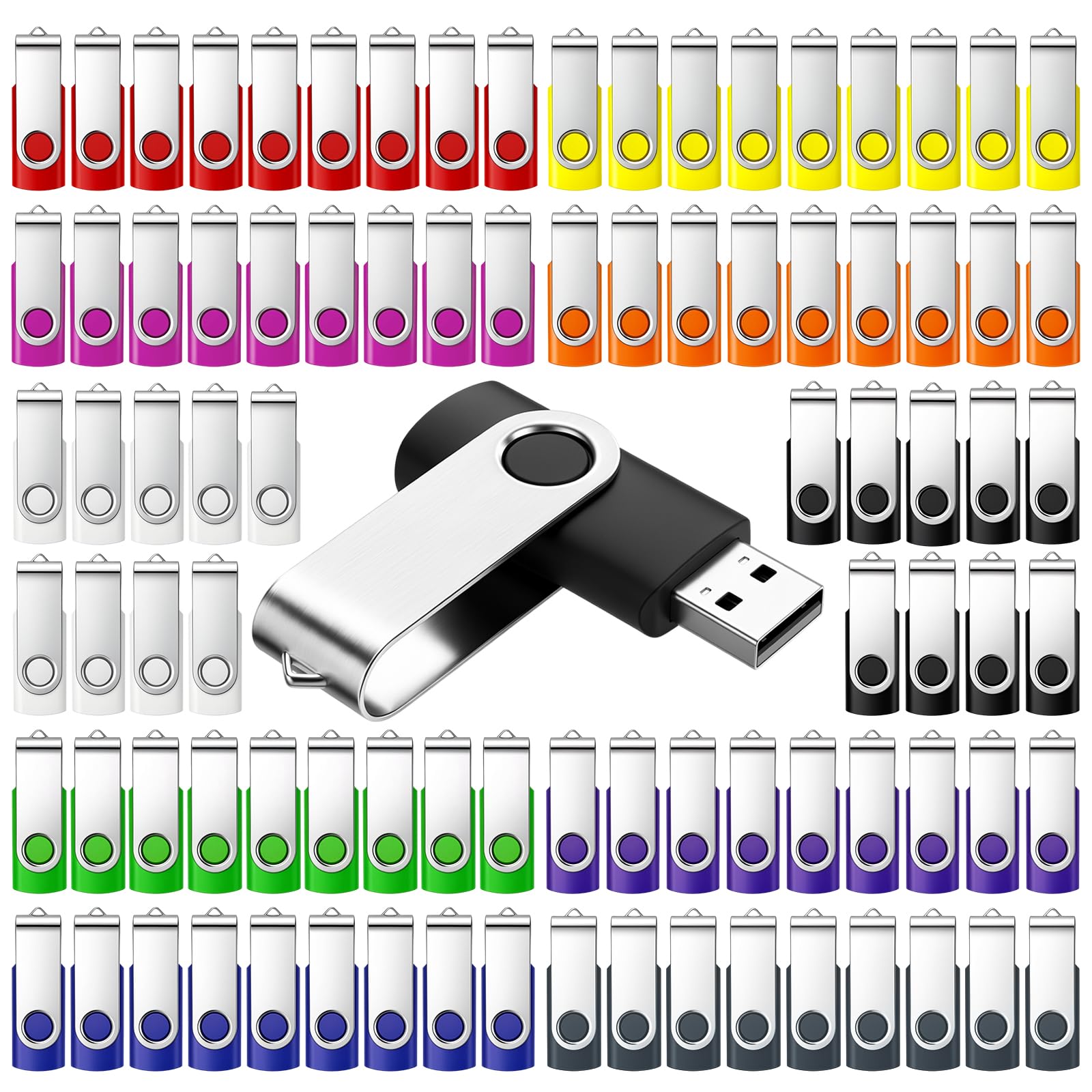 Photo 1 of Aoriher 100 Pack 256MB USB Flash Drives