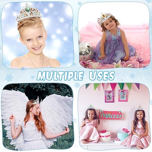 Miniatura 6 de Juego de corona de tiara de 48 piezas, disfraz de princesa, recuerdo de fiesta, corona de plástico, suministros de cumpleaños, accesorio de cosplay