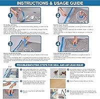 Vista 7 de Paquete de 4 bolsas de almacenamiento al vacío XXL jumbo, bolsas de sellado al vacío extra grandes para edredones, ropa de cama, almacenamiento