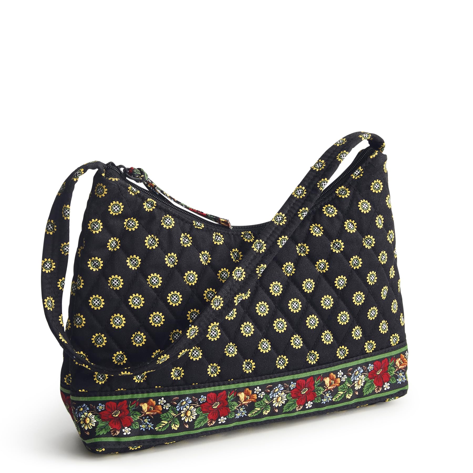 Vera Bradley Premium Cotton Post Shoulder Bag, Vibrant Black, One Size