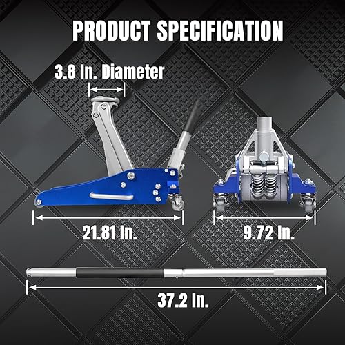 Miniatura 7 de Big Red T815016L Gato para automóvil hecho en aluminio 15 toneladas