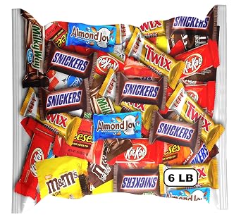 Chocolate Bulk Candy Individually Wrapped - Chocolate Candy Bulk Mix - Assorted Candy - Pinata Candy - Candy Bag 6 LB