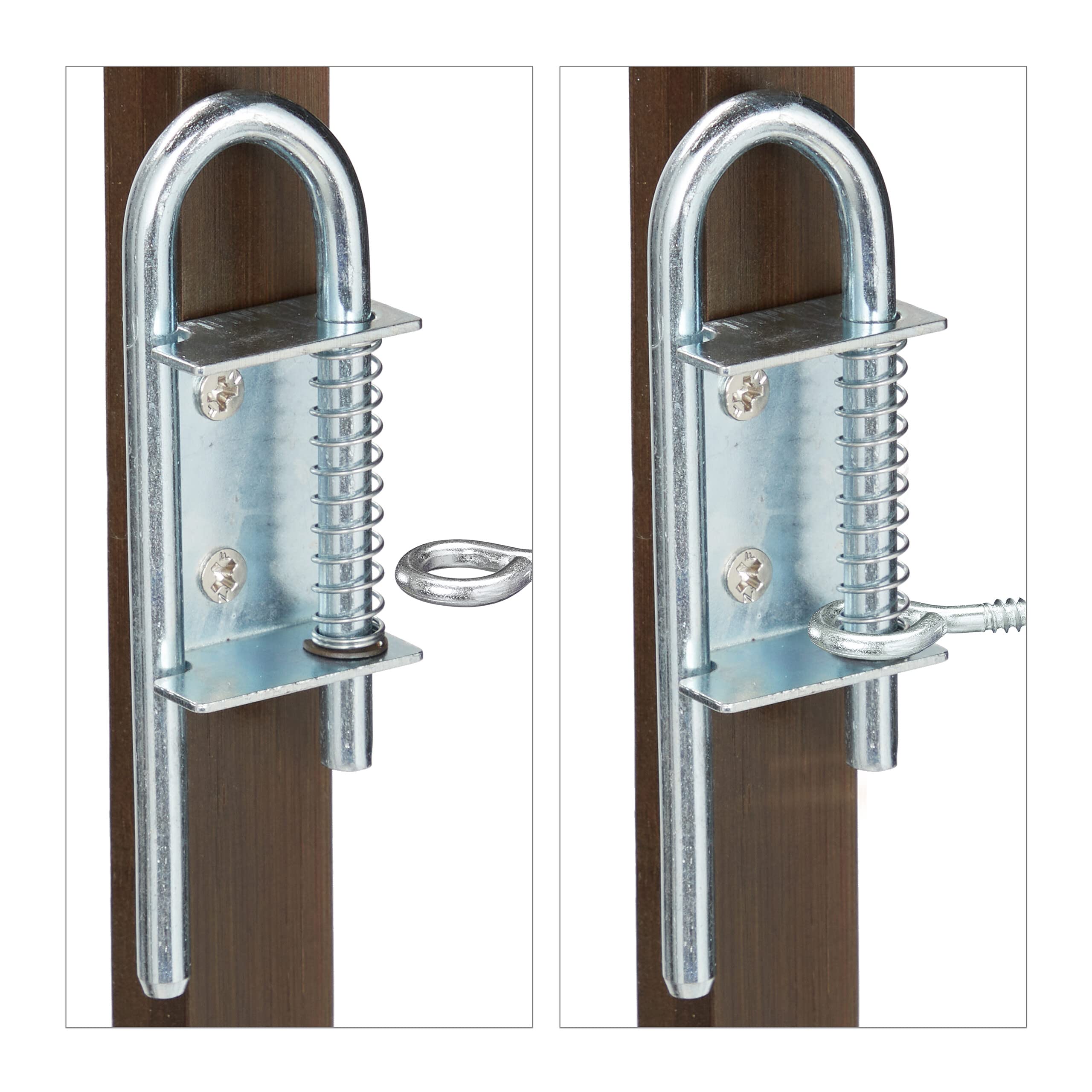 Relaxdays Cancelletto di Sicurezza per Cani, Recinzione Allungabile Fino a 118 cm, Alto 69-82,5 cm, in bambù, Marrone