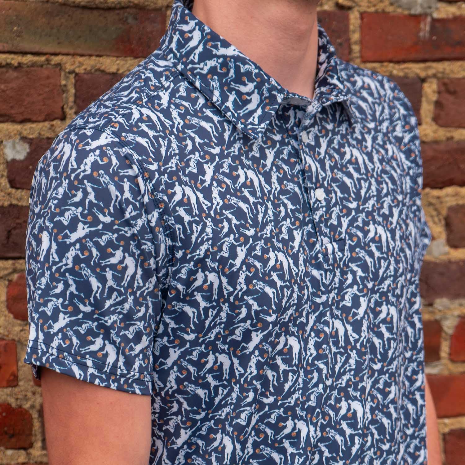 ChalkTalkSPORTS Basketball Short Sleeve Polo Shirts - Mens Basketball Performance Sport Polo - Youth & Adult Sizes