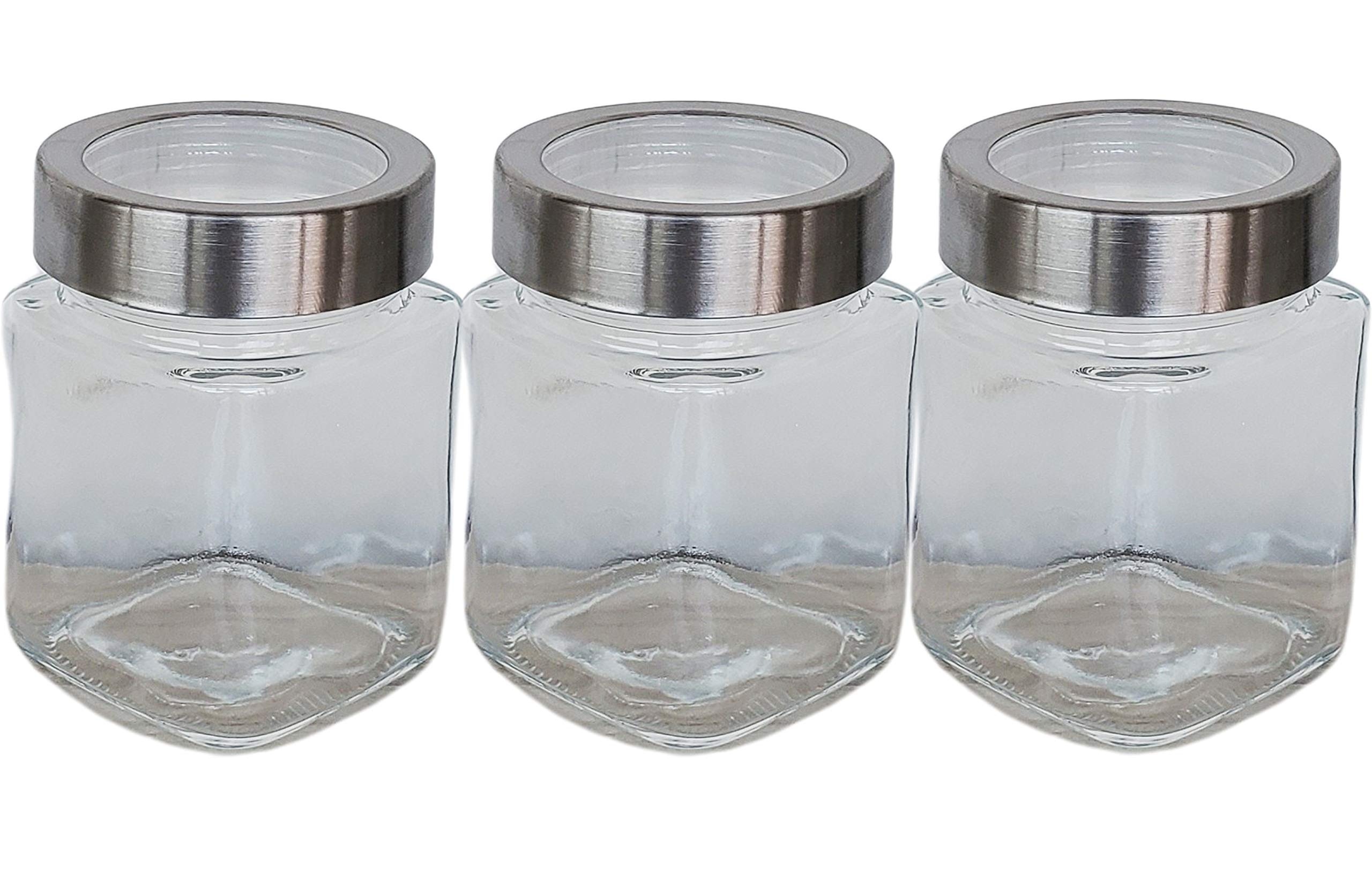 Pure Source India Glass Jar Set - 3 Piece Set -8