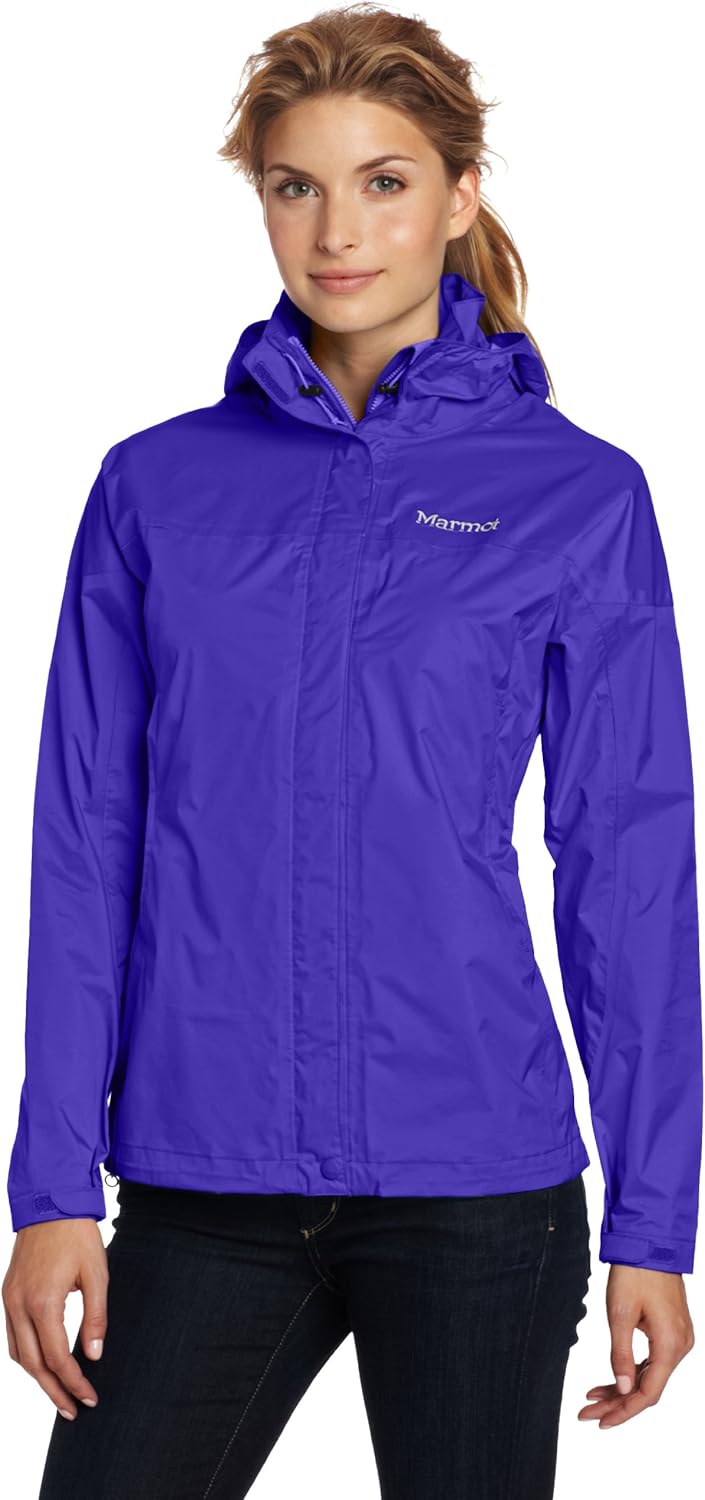 Marmot Women's PreCip Lightweight Waterproof Rain Jacket, Electric Blue, Small