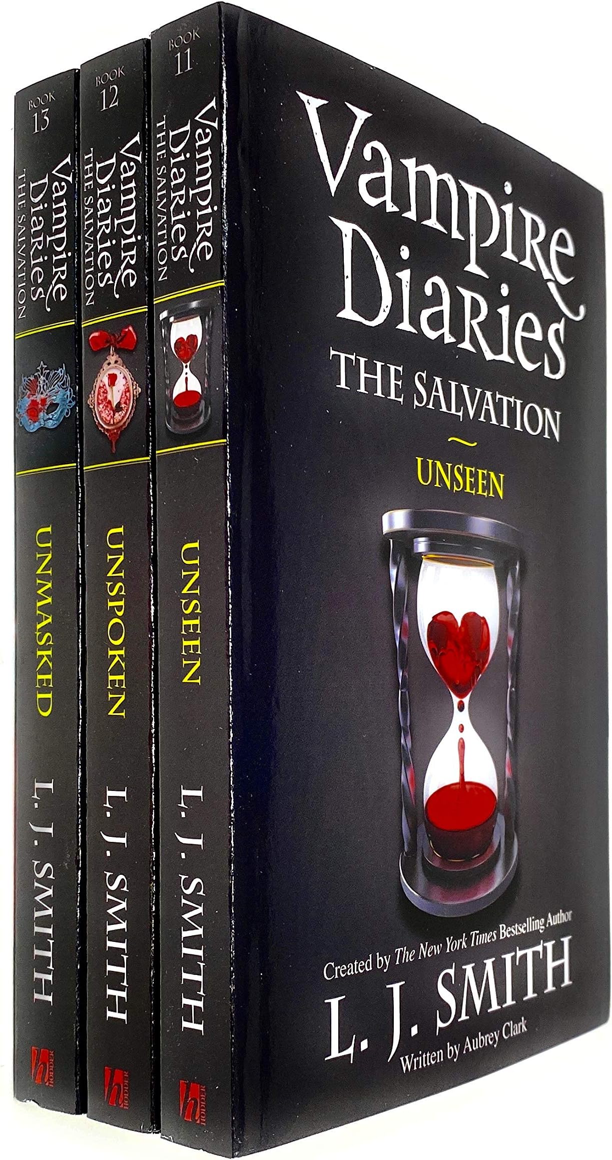 Vampire Diaries The Salvation Collection Books 11 - 13 Set by L. J. Smith (Unseen, Unspoken & Unmasked)