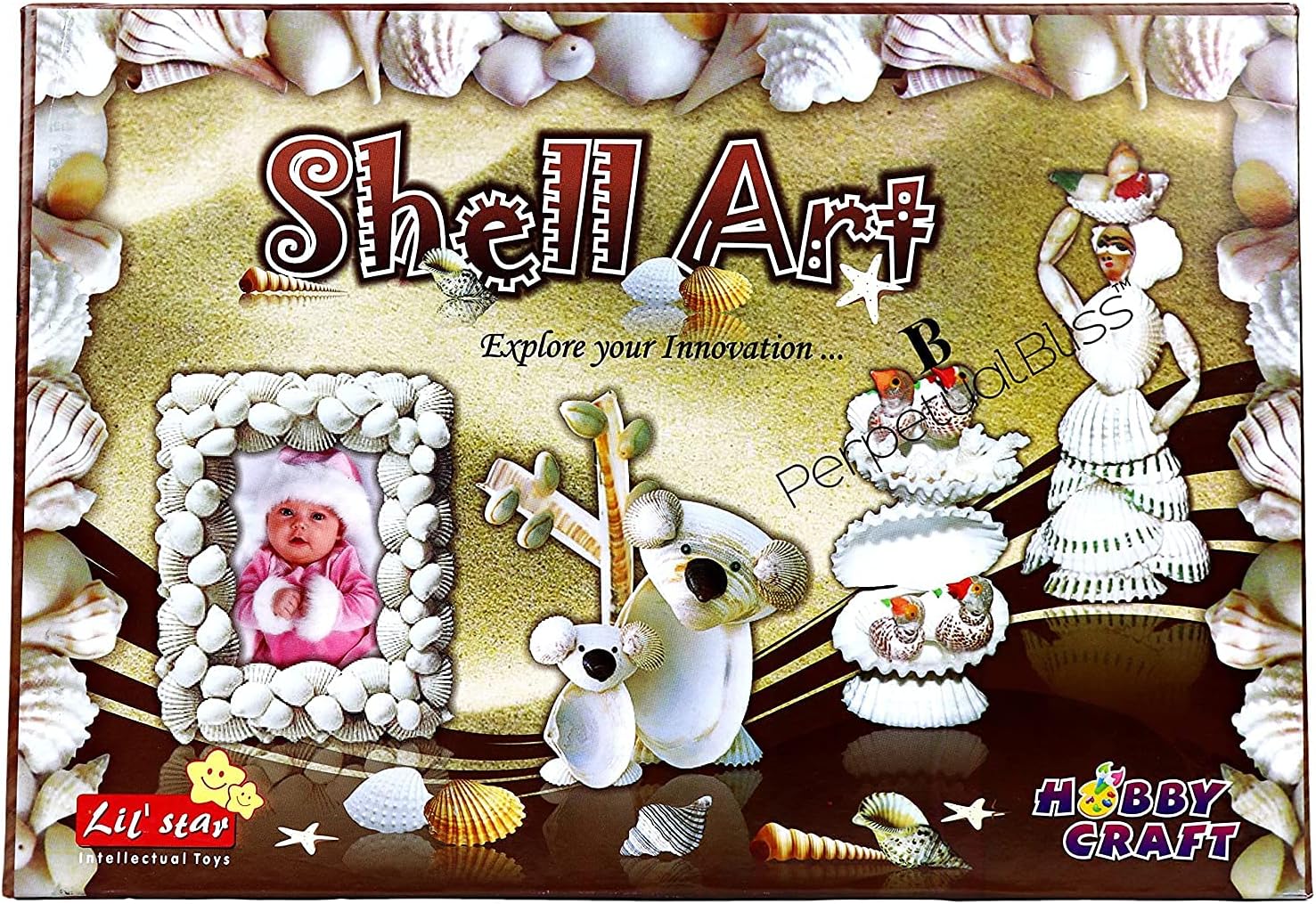 Zhirk Shell Art Perpetual Bliss Creative Art and Craft Game for Girls - Colour :Multicolor - (Age Group 3-12 Years)