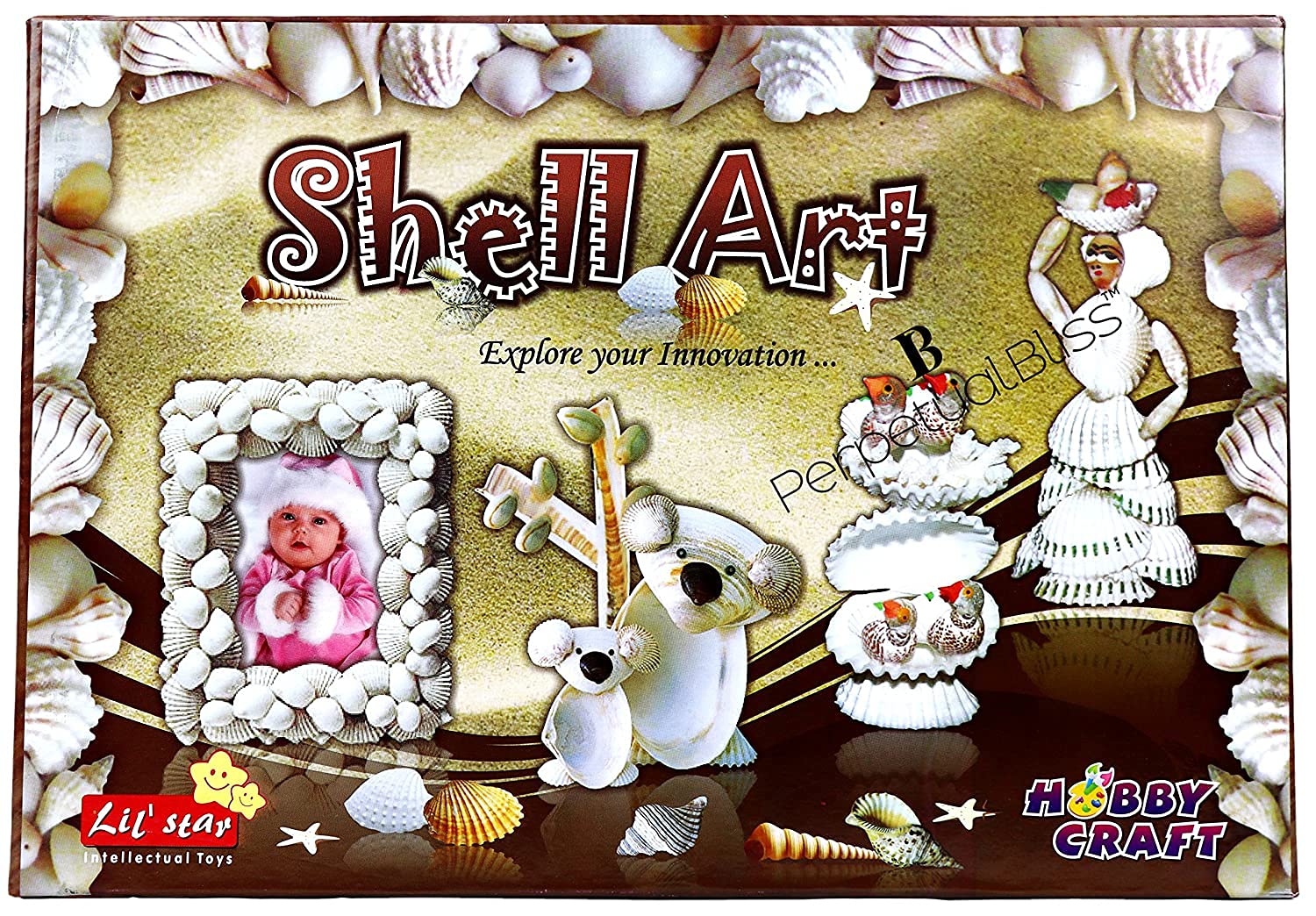 Zhirk Shell Art Perpetual Bliss Creative Art and Craft Game for Girls - Colour :Multicolor - (Age Group 3-12 Years)
