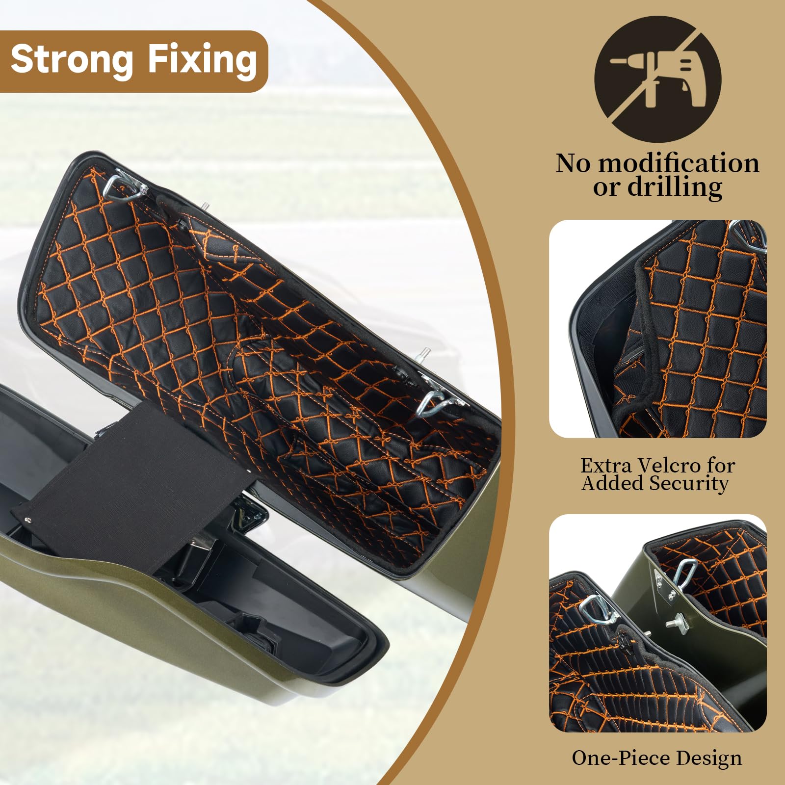 Extended Saddlebags And Fender Kit TOPRAMETAL Road King Sacoche De Selle Pour Harley Touring Street Glide Road Electra Glide FLHX Road Glide Limited FLTRK 2014-2023 Street Glide Fairing