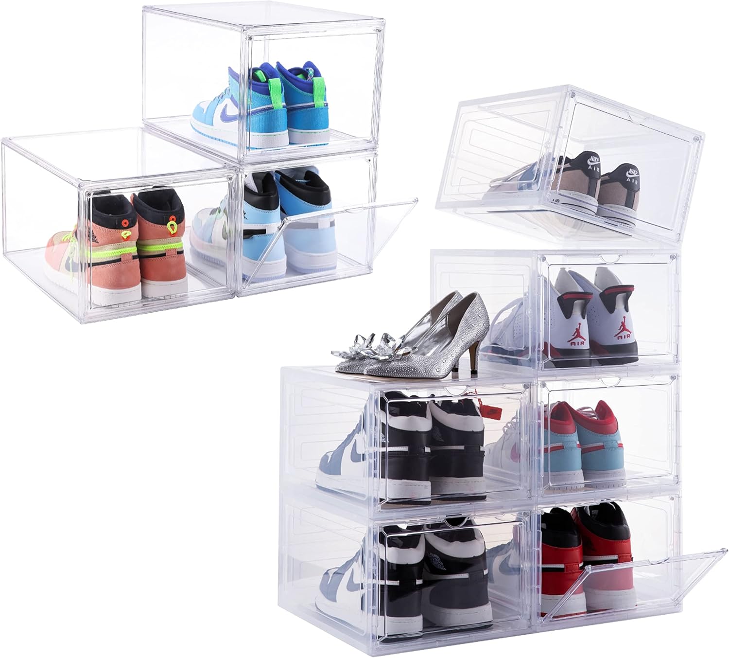 Attelite 6 Pack Large +3 Pack XLarge Drop Front Shoe Box