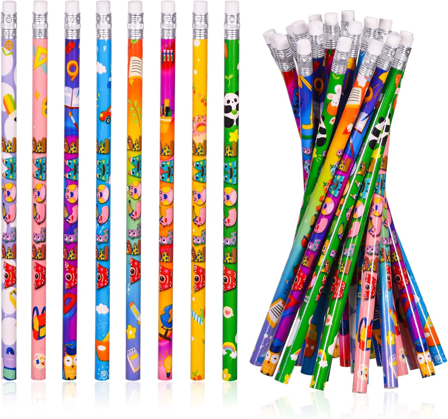emzrivo 24 Pieces Cute Pencils for Kids Fun Pencils with