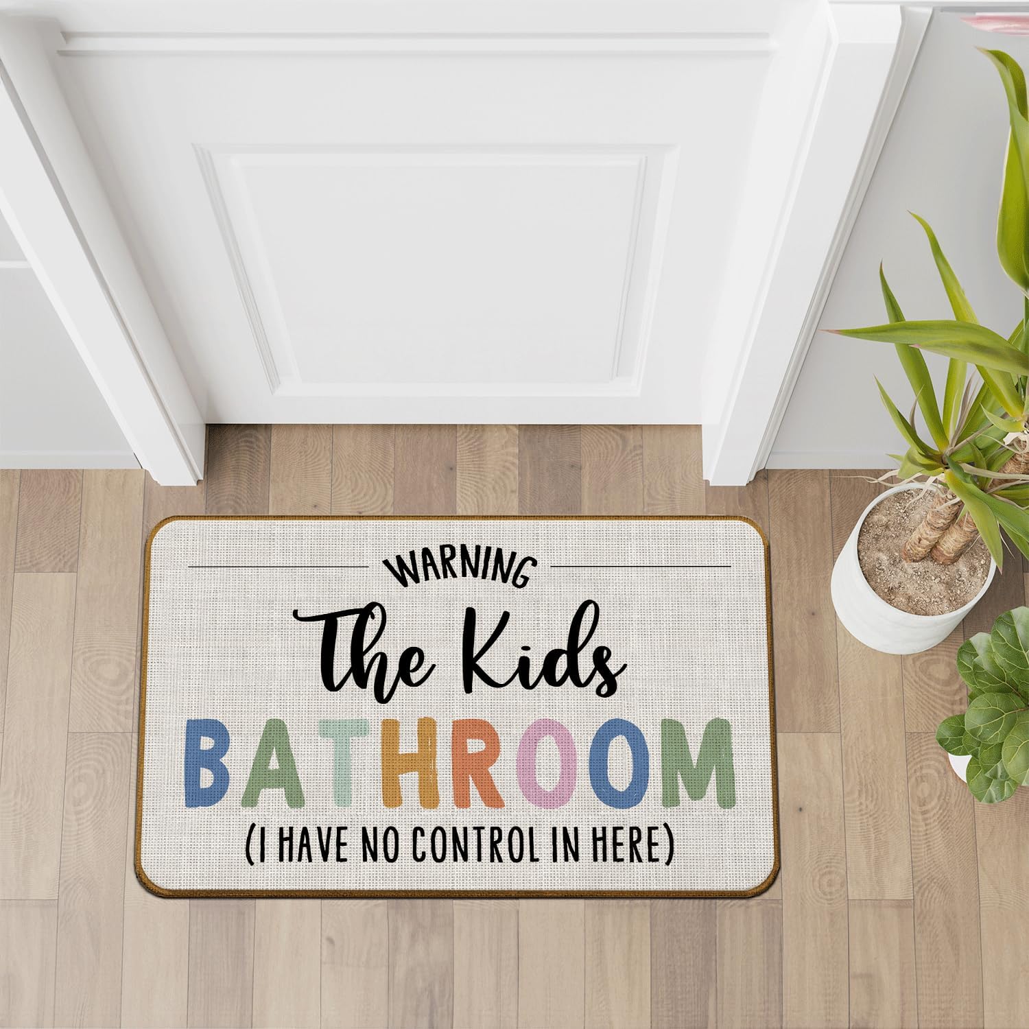 Kids Bathroom Doormat,Bathroom Welcome Mat for Kids, Non-Slip Door Mat for Boys Girls Room Dorm Decor,17x30inch