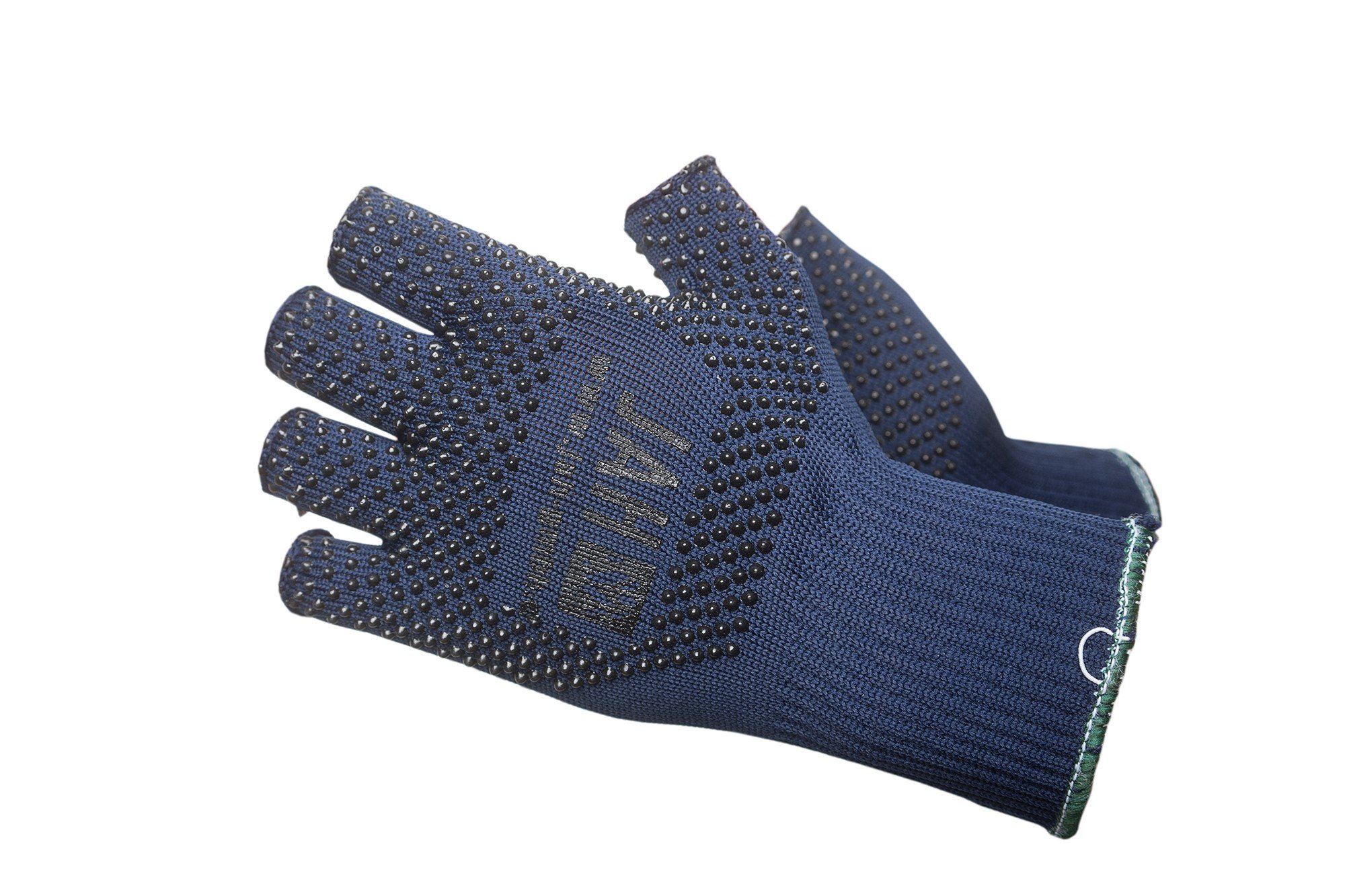Jah 5080 Guanti Da Lavoro In Nylon Maglia Grossa – 12 Paia, Taglia 10, Blu, Rivestiti In PVC, Antiscivolo, EN420 - 4