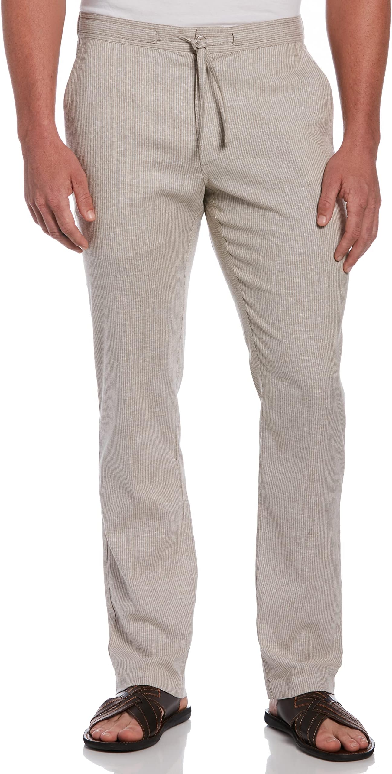 Cubavera mens L/V/E Dstring Mini Stripe Pant Drawstring Casual Pants