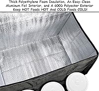 Vista 6 de FRESHIE Bolsa térmica para entrega de alimentos con portavasos/bebidas Premium, para Doordash, Uber Eats, Grubhub, bolsa de pizza, catering